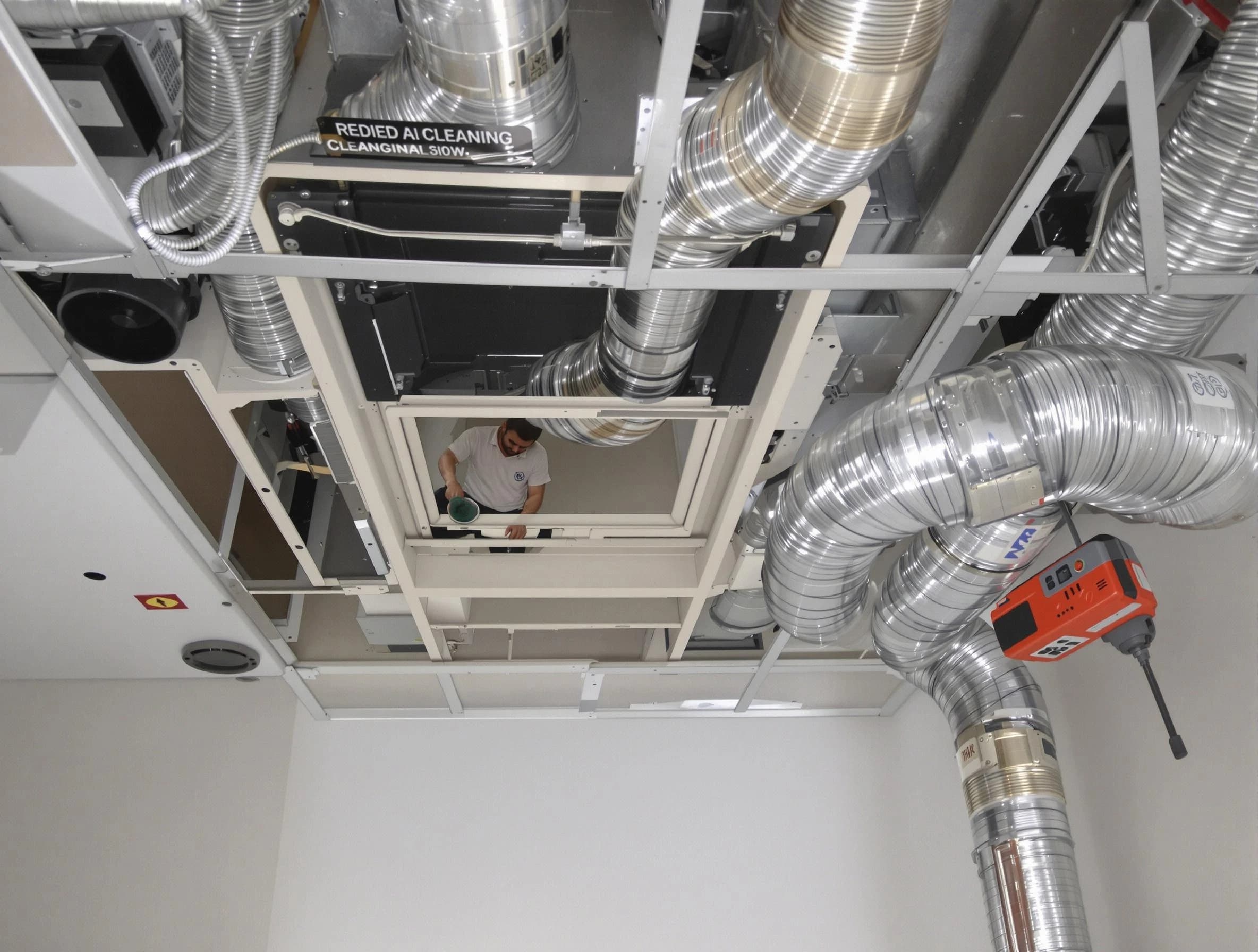 Smyrna Air Duct Cleaning technician performing detailed central duct system cleaning in Smyrna