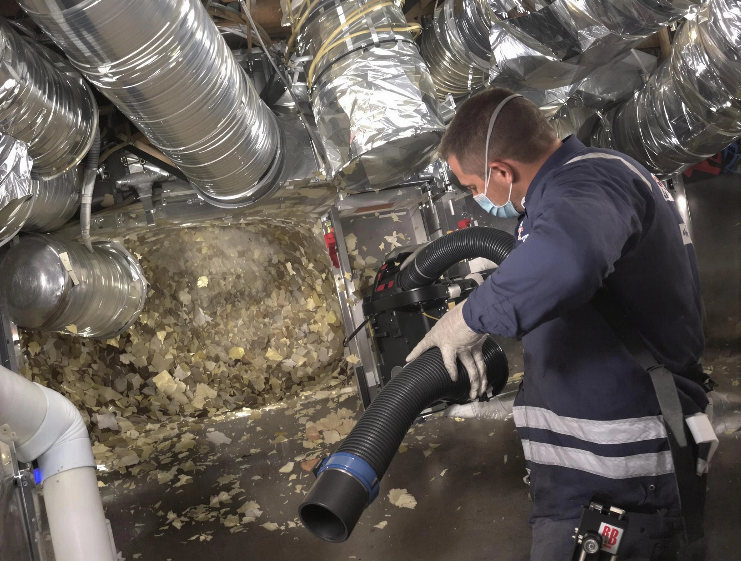 Smyrna Air Duct Cleaning specialist operating negative pressure cleaning equipment for thorough duct maintenance in Smyrna