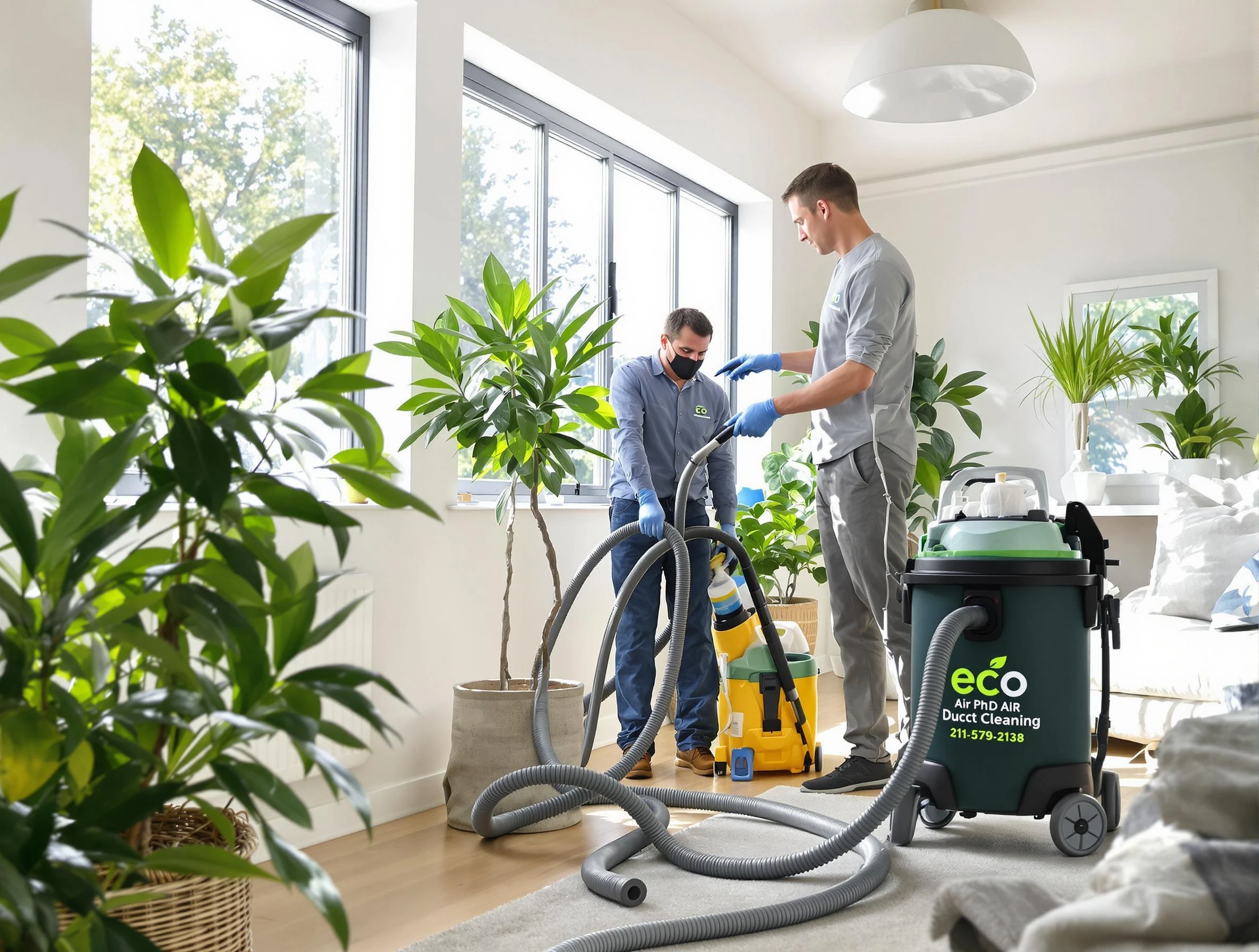 Smyrna Air Duct Cleaning technician performing eco-friendly duct cleaning using sustainable methods in Smyrna
