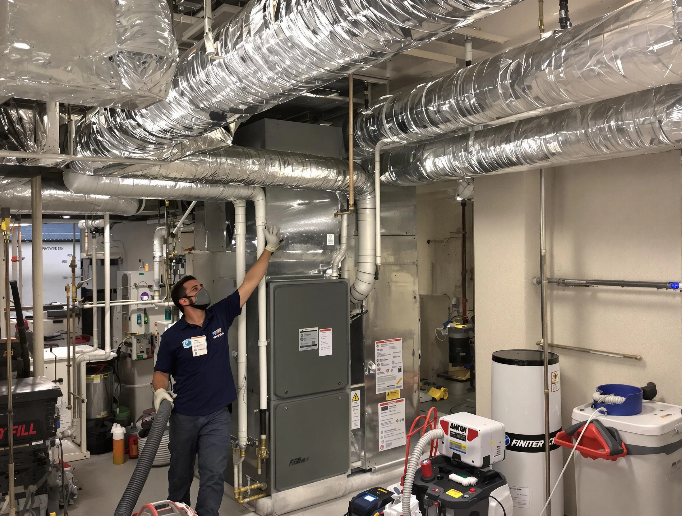 Smyrna Air Duct Cleaning specialist performing thorough furnace duct cleaning in a Smyrna residence