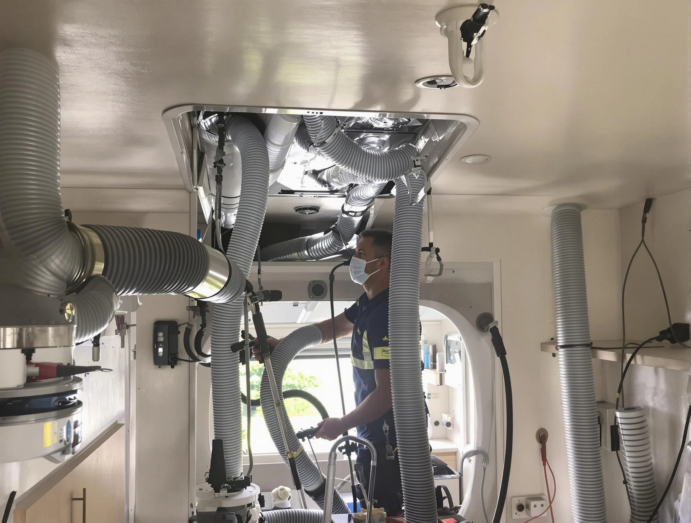 Smyrna Air Duct Cleaning specialist performing precise mobile home duct cleaning in Smyrna