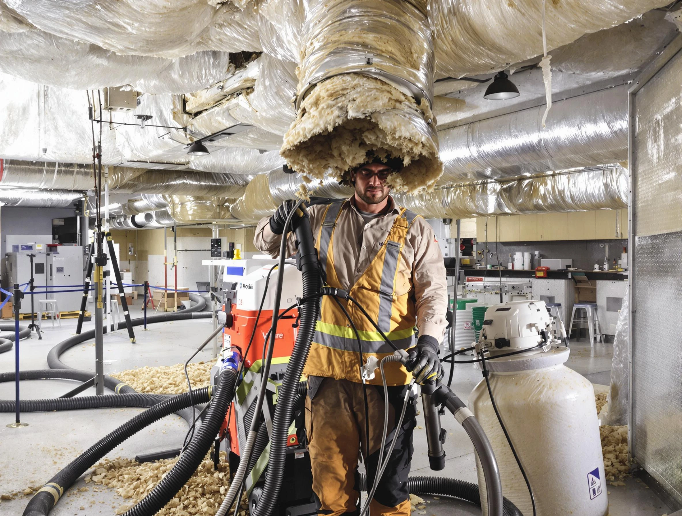 Professional vacuum insulation removal by Smyrna Air Duct Cleaning expert in Smyrna